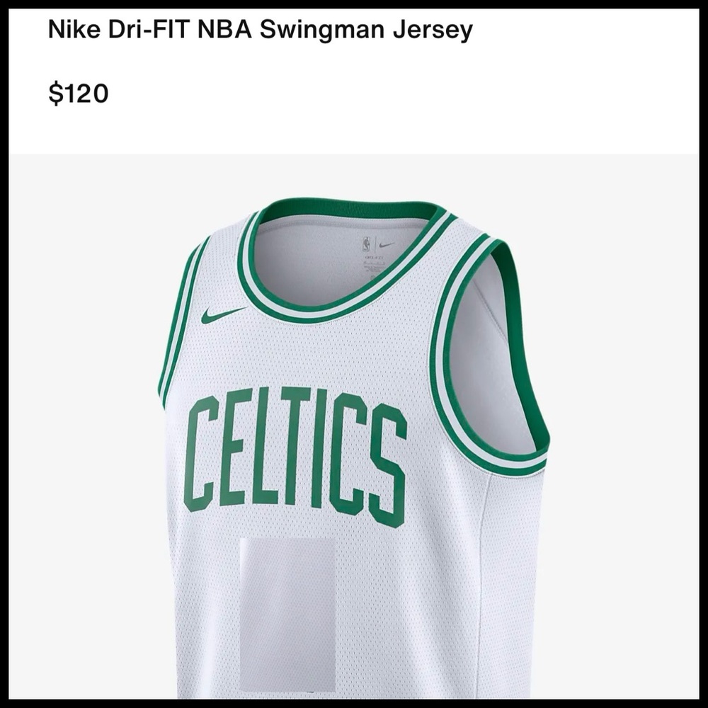 Nike Dri Fit Genuine Swingman Boston Celtics Jersey. Size XXL.